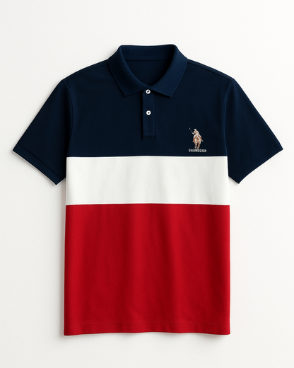 COLOR BLOCK POLO SHIRT